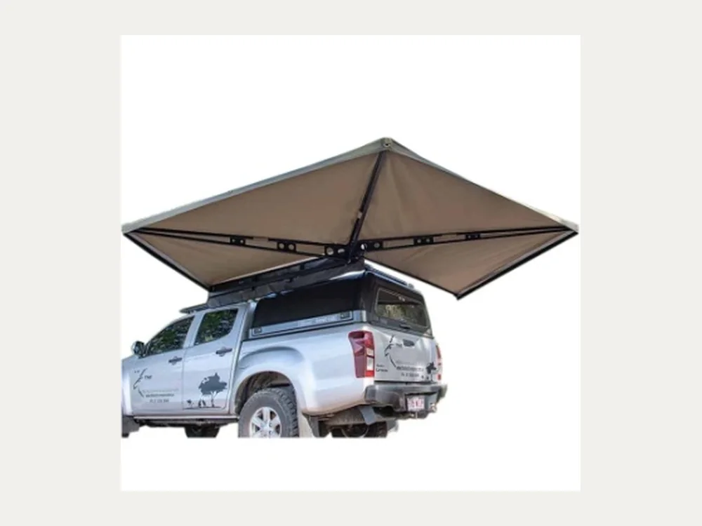 270 degree vehicle awning for overland camping